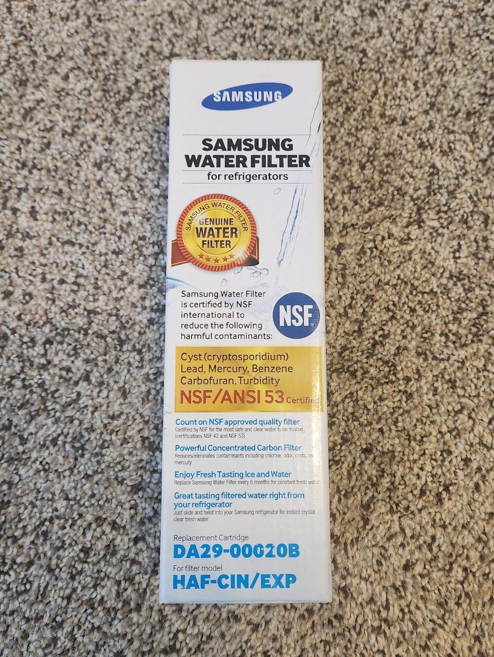 Samsung Refrigerator Water Filter Replacement HAF-CIN/EXP